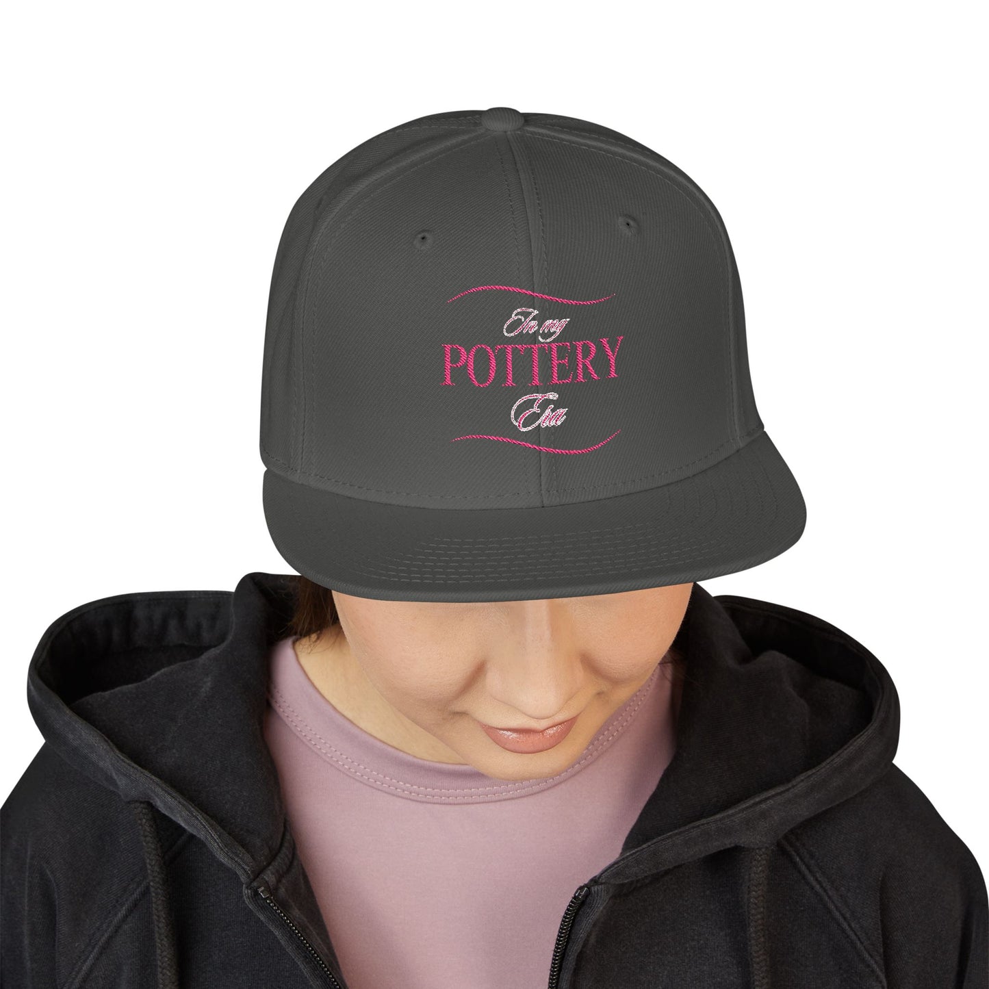Embroidered Snapback Hat - Perfect for Pottery Lovers, Casual Wear, Gifts for Artists, Outdoor Events, Unique Accessory